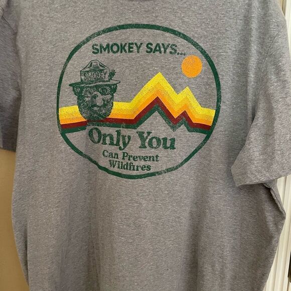 Smokey The Bear Only You Can Prevent Forest Fires Mens XXL Shirt - Picture 3 of 11